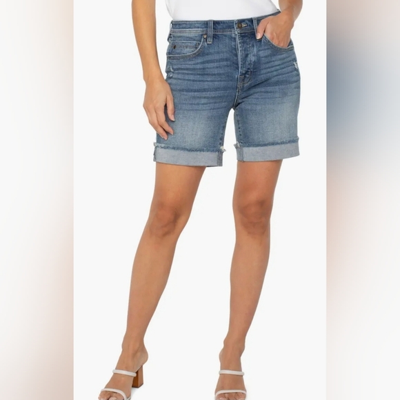 Liverpool Jeans Company Pants - Liverpool Jeans Company The Keeper Boyfriend Frayed Denim Short Womens Size 8/29